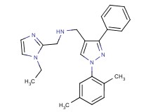 1-[1-(2,5-dimethylphenyl)-3-phenyl-1H-pyrazol-4-yl]-N-[(1-ethyl-1H-imidazol-2-yl)methyl]methanamine