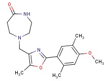 1-{[2-(4-methoxy-2,5-dimethylphenyl)-5-methyl-1,3-oxazol-4-yl]methyl}-1,4-diazepan-5-one