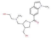 2-[({(3R*,4R*)-4-(hydroxymethyl)-1-[(1-methyl-1H-indol-6-yl)carbonyl]pyrrolidin-3-yl}methyl)(methyl)amino]ethanol