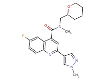 6-fluoro-N-methyl-2-(1-methyl-1H-pyrazol-4-yl)-N-(tetrahydro-2H-pyran-2-ylmethyl)quinoline-4-carboxamide