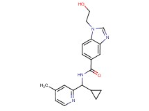 N-[cyclopropyl(4-methylpyridin-2-yl)methyl]-1-(2-hydroxyethyl)-1H-benzimidazole-5-carboxamide