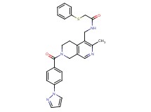 N-({3-methyl-7-[4-(1H-pyrazol-1-yl)benzoyl]-5,6,7,8-tetrahydro-2,7-naphthyridin-4-yl}methyl)-2-(phenylthio)acetamide