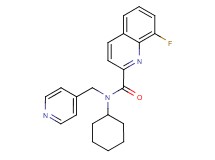 N-cyclohexyl-8-fluoro-N-(4-pyridinylmethyl)-2-quinolinecarboxamide