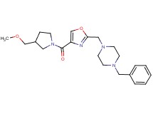 1-benzyl-4-[(4-{[3-(methoxymethyl)-1-pyrrolidinyl]carbonyl}-1,3-oxazol-2-yl)methyl]piperazine