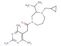 5-{2-[4-(cyclopropylmethyl)-3-isopropyl-1,4-diazepan-1-yl]-2-oxoethyl}-4,6-dimethyl-2-pyrimidinamine