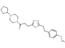 1-cyclopentyl-4-(3-{5-[2-(4-methoxyphenyl)ethyl]-1,3,4-oxadiazol-2-yl}propanoyl)piperazine