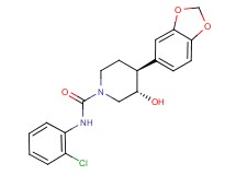 (3S*,4S*)-4-(1,3-benzodioxol-5-yl)-N-(2-chlorophenyl)-3-hydroxypiperidine-1-carboxamide