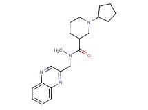 1-cyclopentyl-N-methyl-N-(2-quinoxalinylmethyl)-3-piperidinecarboxamide