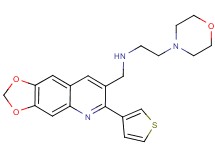 2-(4-morpholinyl)-N-{[6-(3-thienyl)[1,3]dioxolo[4,5-g]quinolin-7-yl]methyl}ethanamine