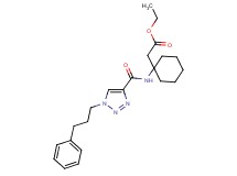 ethyl [1-({[1-(3-phenylpropyl)-1H-1,2,3-triazol-4-yl]carbonyl}amino)cyclohexyl]acetate