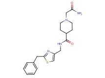1-(2-amino-2-oxoethyl)-N-[(2-benzyl-1,3-thiazol-4-yl)methyl]-4-piperidinecarboxamide