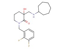 3-[(cycloheptylamino)methyl]-1-(2,3-difluorobenzyl)-3-hydroxy-2-piperidinone