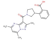 2-{1-[(2,5,7-trimethylpyrazolo[1,5-a]pyrimidin-3-yl)carbonyl]-3-pyrrolidinyl}benzoic acid