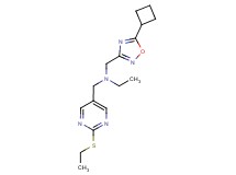 N-[(5-cyclobutyl-1,2,4-oxadiazol-3-yl)methyl]-N-{[2-(ethylthio)pyrimidin-5-yl]methyl}ethanamine
