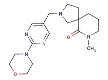 7-methyl-2-{[2-(4-morpholinyl)-5-pyrimidinyl]methyl}-2,7-diazaspiro[4.5]decan-6-one