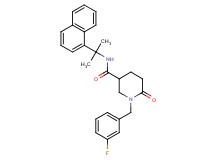 1-(3-fluorobenzyl)-N-[1-methyl-1-(1-naphthyl)ethyl]-6-oxo-3-piperidinecarboxamide