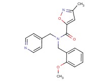 N-(2-methoxybenzyl)-3-methyl-N-(pyridin-4-ylmethyl)isoxazole-5-carboxamide