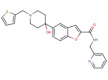 5-[4-hydroxy-1-(2-thienylmethyl)-4-piperidinyl]-N-(2-pyridinylmethyl)-1-benzofuran-2-carboxamide