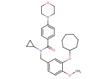 N-[3-(cycloheptyloxy)-4-methoxybenzyl]-N-cyclopropyl-4-(4-morpholinyl)benzamide