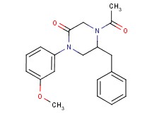 4-acetyl-5-benzyl-1-(3-methoxyphenyl)-2-piperazinone