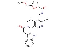 N-{[7-(1H-indol-3-ylacetyl)-3-methyl-5,6,7,8-tetrahydro-2,7-naphthyridin-4-yl]methyl}-5-(methoxymethyl)-2-furamide