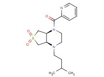 (4aS*,7aR*)-1-(3-methylbutyl)-4-(2-pyridinylcarbonyl)octahydrothieno[3,4-b]pyrazine 6,6-dioxide