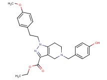 ethyl 5-(4-hydroxybenzyl)-1-[2-(4-methoxyphenyl)ethyl]-4,5,6,7-tetrahydro-1H-pyrazolo[4,3-c]pyridine-3-carboxylate