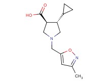 (3S*,4S*)-4-cyclopropyl-1-[(3-methyl-5-isoxazolyl)methyl]-3-pyrrolidinecarboxylic acid