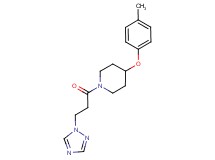 4-(4-methylphenoxy)-1-[3-(1H-1,2,4-triazol-1-yl)propanoyl]piperidine