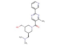 {(3S*,5R*)-5-[(dimethylamino)methyl]-1-[(4-methyl-2-pyridin-3-ylpyrimidin-5-yl)carbonyl]piperidin-3-yl}methanol