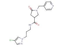 N-[3-(4-chloro-1H-pyrazol-1-yl)propyl]-5-oxo-1-(4-pyridinylmethyl)-3-pyrrolidinecarboxamide