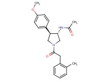 N-{(3S*,4R*)-4-(4-methoxyphenyl)-1-[(2-methylphenyl)acetyl]-3-pyrrolidinyl}acetamide