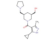 [(3R*,5R*)-1-[(5-cyclopropyl-3-methyl-1H-pyrazol-4-yl)carbonyl]-5-(1-pyrrolidinylmethyl)-3-piperidinyl]methanol