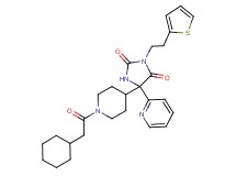 5-[1-(cyclohexylacetyl)-4-piperidinyl]-5-(2-pyridinyl)-3-[2-(2-thienyl)ethyl]-2,4-imidazolidinedione