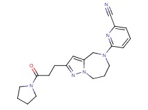 6-[2-[3-oxo-3-(1-pyrrolidinyl)propyl]-7,8-dihydro-4H-pyrazolo[1,5-a][1,4]diazepin-5(6H)-yl]-2-pyridinecarbonitrile