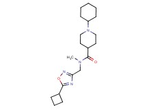 N-[(5-cyclobutyl-1,2,4-oxadiazol-3-yl)methyl]-1-cyclohexyl-N-methyl-4-piperidinecarboxamide