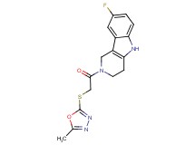 8-fluoro-2-{[(5-methyl-1,3,4-oxadiazol-2-yl)thio]acetyl}-2,3,4,5-tetrahydro-1H-pyrido[4,3-b]indole