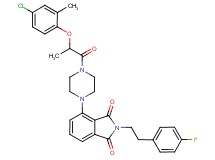 4-{4-[2-(4-chloro-2-methylphenoxy)propanoyl]-1-piperazinyl}-2-[2-(4-fluorophenyl)ethyl]-1H-isoindole-1,3(2H)-dione