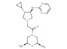 N-(rel-(3R,4S)-4-cyclopropyl-1-{2-[rel-(2R,6S)-2,6-dimethyl-4-morpholinyl]-2-oxoethyl}-3-pyrrolidinyl)-2-pyrimidinamine hydrochloride