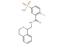 5-(aminosulfonyl)-N-(3,4-dihydro-1H-isochromen-1-ylmethyl)-2-fluorobenzamide