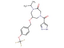 1-isopropyl-4-(1H-pyrazol-4-ylcarbonyl)-6-{[4-(trifluoromethoxy)benzyl]oxy}-1,4-diazepan-2-one