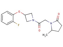 1-{2-[3-(2-fluorophenoxy)azetidin-1-yl]-2-oxoethyl}-5-methylpyrrolidin-2-one