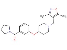 1-[(3,5-dimethylisoxazol-4-yl)methyl]-4-[3-(pyrrolidin-1-ylcarbonyl)phenoxy]piperidine