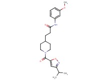 3-{1-[(3-isopropyl-5-isoxazolyl)carbonyl]-4-piperidinyl}-N-(3-methoxyphenyl)propanamide