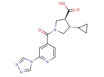 (3S*,4S*)-4-cyclopropyl-1-[2-(4H-1,2,4-triazol-4-yl)isonicotinoyl]pyrrolidine-3-carboxylic acid