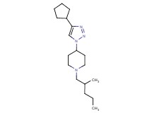 4-(4-cyclopentyl-1H-1,2,3-triazol-1-yl)-1-(2-methylpentyl)piperidine