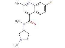 7-fluoro-N,2-dimethyl-N-(1-methyl-3-pyrrolidinyl)-4-quinolinecarboxamide
