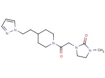 1-methyl-3-(2-oxo-2-{4-[2-(1H-pyrazol-1-yl)ethyl]piperidin-1-yl}ethyl)imidazolidin-2-one