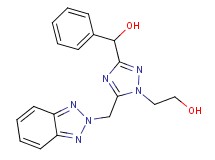 2-{5-(2H-1,2,3-benzotriazol-2-ylmethyl)-3-[hydroxy(phenyl)methyl]-1H-1,2,4-triazol-1-yl}ethanol