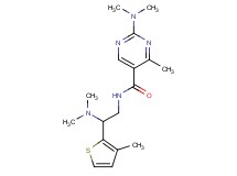 2-(dimethylamino)-N-[2-(dimethylamino)-2-(3-methyl-2-thienyl)ethyl]-4-methyl-5-pyrimidinecarboxamide